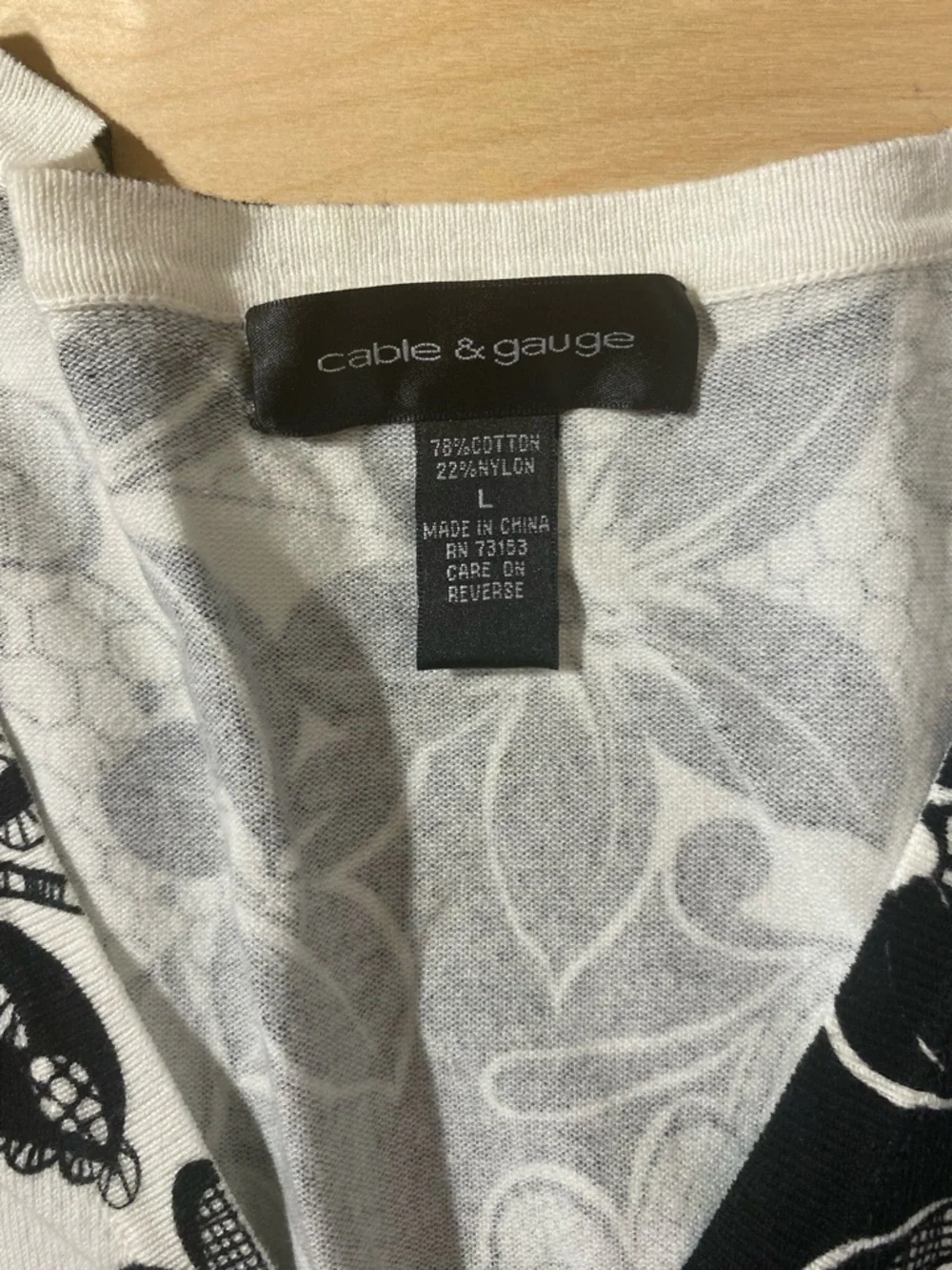 Cable & Gauge monochrome floral